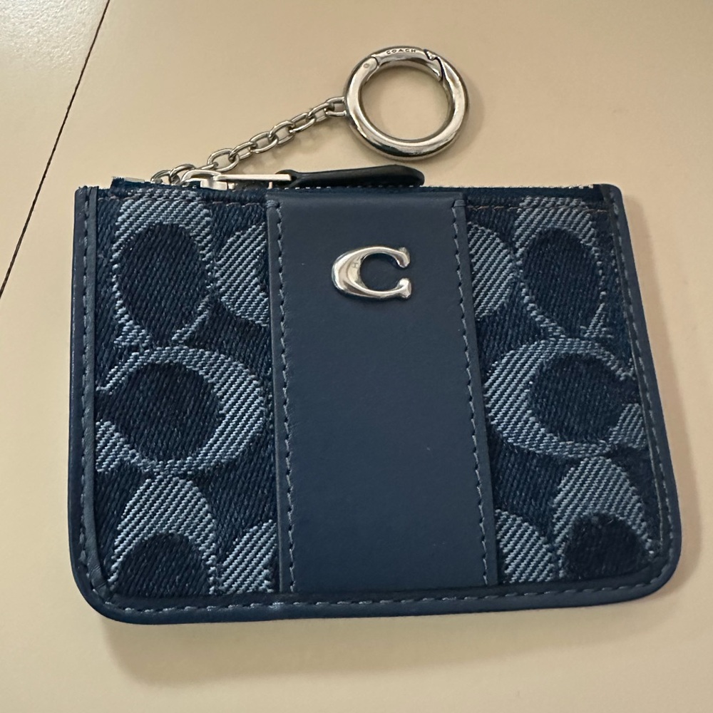 Coach Denim Keychain Pouch